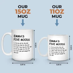 My Five Moods - Friend Personalized Custom Mug - Christmas Gift, Retirement Gift For Best Friends, Coworkers, Work Friends, Colleagues 11 My Five Moods - Friend Personalized Custom Mug - Christmas Gift, Retirement Gift For Best Friends, Coworkers, Work Friends, Colleagues -Pawfect House Store 67383a6acc5f0