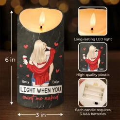 My Love For You Shines Brighter Than A Million Christmas Lights - Couple Personalized Custom LED Candle - Christmas Gift For Husband Wife, Anniversary -Pawfect House Store 673aaf4035508