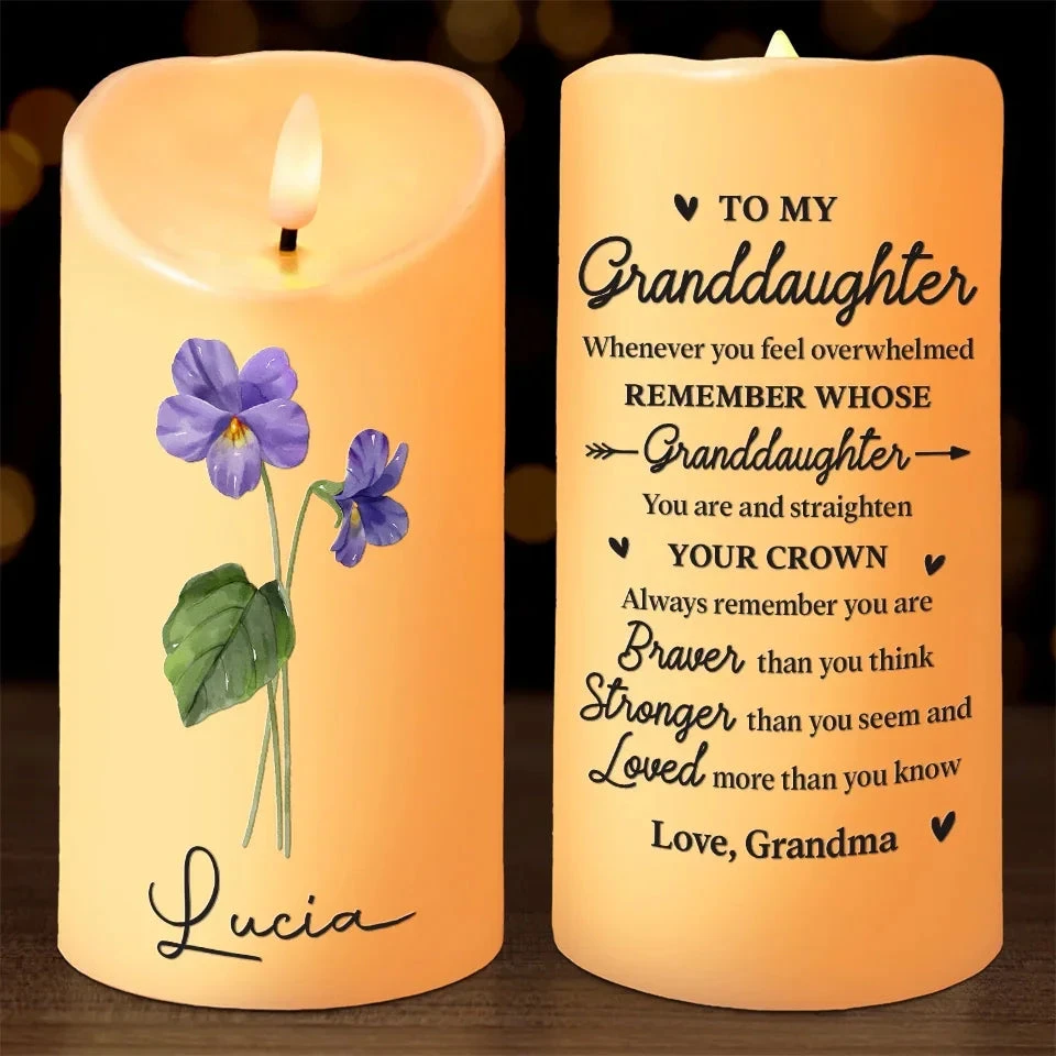 Love Is The Flower You’ve Got To Let Grow - Family Personalized Custom LED Candle - Christmas Gift For Son, Daughter, Grandson, Granddaughter 1 Love Is The Flower You’ve Got To Let Grow - Family Personalized Custom LED Candle - Christmas Gift For Son, Daughter, Grandson, Granddaughter