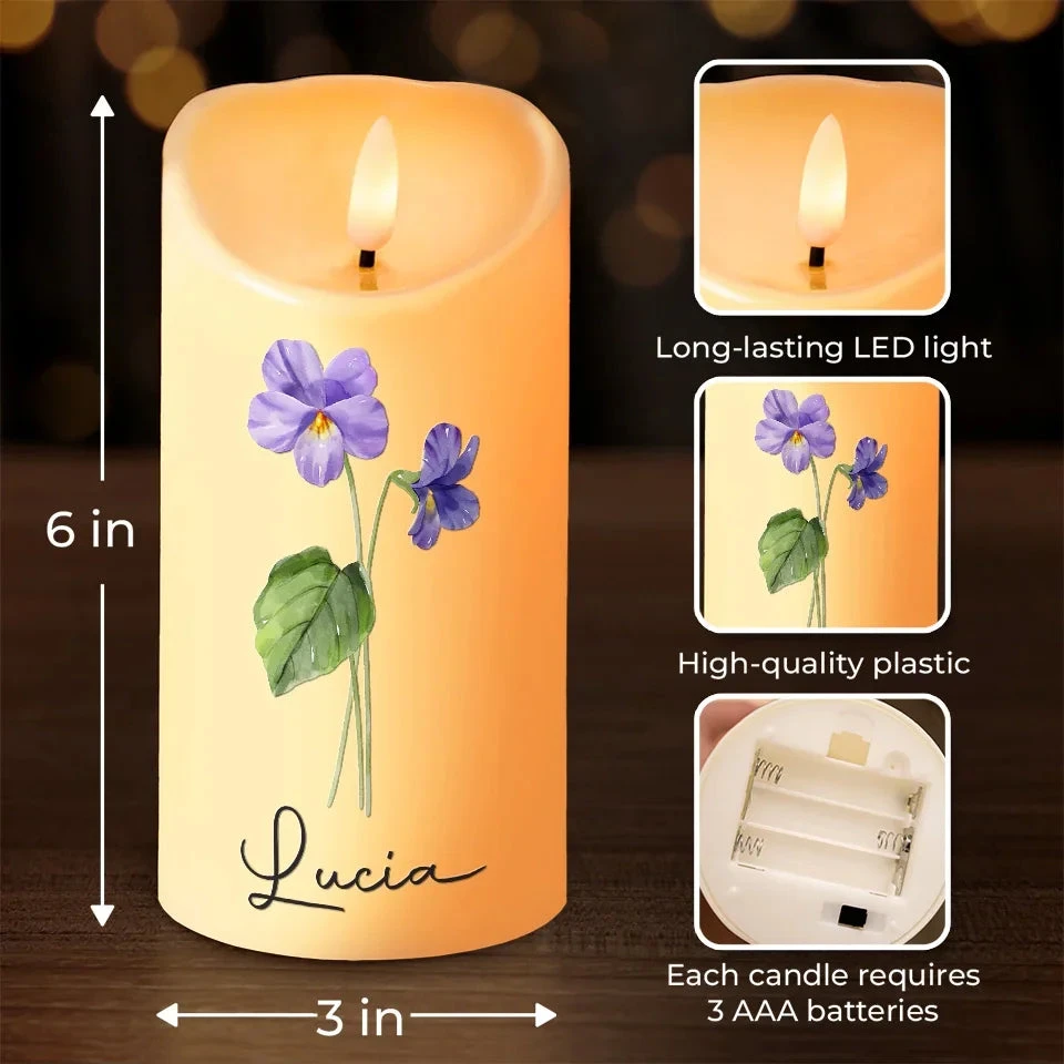 Love Is The Flower You’ve Got To Let Grow - Family Personalized Custom LED Candle - Christmas Gift For Son, Daughter, Grandson, Granddaughter 4 Love Is The Flower You’ve Got To Let Grow - Family Personalized Custom LED Candle - Christmas Gift For Son, Daughter, Grandson, Granddaughter - Image 4