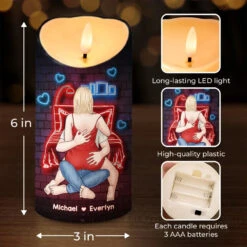 My Love For You Sparkles Like The Brightest Star - Couple Personalized Custom LED Candle - Christmas Gift For Husband Wife, Anniversary 7 My Love For You Sparkles Like The Brightest Star - Couple Personalized Custom LED Candle - Christmas Gift For Husband Wife, Anniversary -Pawfect House Store 673aed0231303