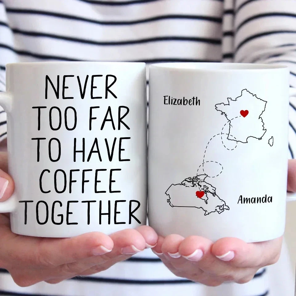 Miles Can’t Break The Bond We Share - Bestie Personalized Custom Mug - Christmas Gift For Best Friends, BFF, Sisters 3 Miles Can’t Break The Bond We Share - Bestie Personalized Custom Mug - Christmas Gift For Best Friends, BFF, Sisters - Image 3