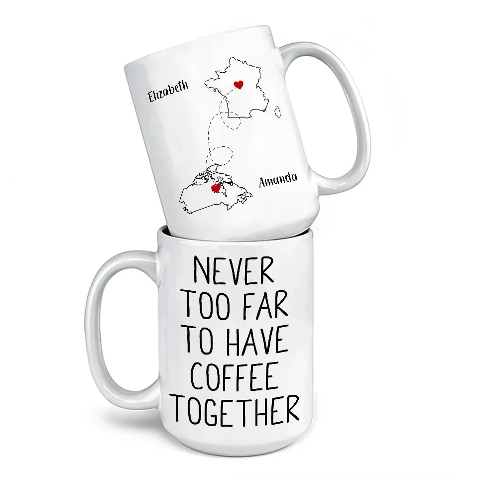 Miles Can’t Break The Bond We Share - Bestie Personalized Custom Mug - Christmas Gift For Best Friends, BFF, Sisters 4 Miles Can’t Break The Bond We Share - Bestie Personalized Custom Mug - Christmas Gift For Best Friends, BFF, Sisters - Image 4