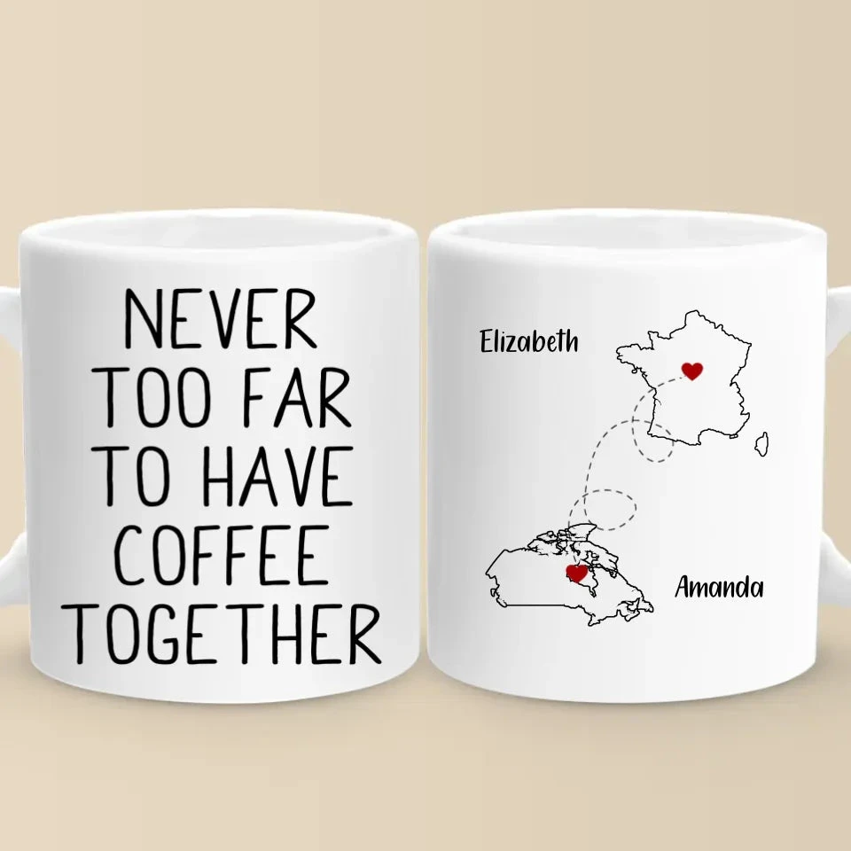 Miles Can’t Break The Bond We Share - Bestie Personalized Custom Mug - Christmas Gift For Best Friends, BFF, Sisters 2 Miles Can’t Break The Bond We Share - Bestie Personalized Custom Mug - Christmas Gift For Best Friends, BFF, Sisters - Image 2