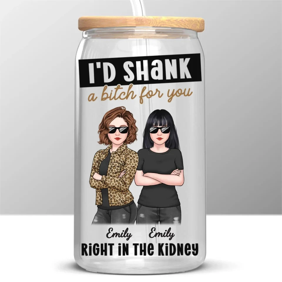 The Best Friends Make You Question Why You Bothered With Normalcy - Bestie Personalized Custom Glass Cup, Iced Coffee Cup - Christmas Gift For Best Friends, BFF, Sisters 2 The Best Friends Make You Question Why You Bothered With Normalcy - Bestie Personalized Custom Glass Cup, Iced Coffee Cup - Christmas Gift For Best Friends, BFF, Sisters - Image 2