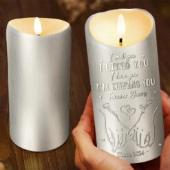 I Don't Need A Perfect Life, Just Your Hand In Mine - Couple Personalized Custom LED Candle - Christmas Gift For Husband Wife, Anniversary 6 I Don't Need A Perfect Life, Just Your Hand In Mine - Couple Personalized Custom LED Candle - Christmas Gift For Husband Wife, Anniversary -Pawfect House Store 673c388563ca2