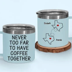 Never Too Far To Have Tea Together - Bestie Personalized Custom 14oz Stainless Steel Tumbler With Handle - Gift For Best Friends, BFF, Sisters 9 Never Too Far To Have Tea Together - Bestie Personalized Custom 14oz Stainless Steel Tumbler With Handle - Gift For Best Friends, BFF, Sisters -Pawfect House Store 673c59c4a2350