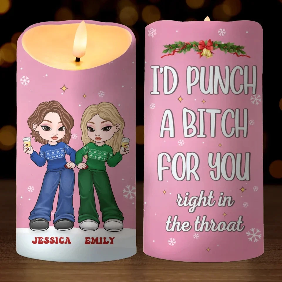 Friendship Without End - Bestie Personalized Custom LED Candle - Christmas Gift For Best Friends, BFF, Sisters 2 Friendship Without End - Bestie Personalized Custom LED Candle - Christmas Gift For Best Friends, BFF, Sisters - Image 2