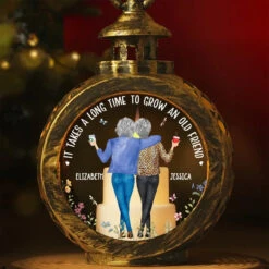 True Friends Are Always There - Bestie Personalized Custom Candlelight Lantern Ornament - Christmas Gift For Best Friends, BFF, Sisters