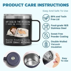 My Pets Are The Reason I Wake Up Every Morning - Dog & Cat Personalized Custom 14oz Stainless Steel Tumbler With Handle - Christmas Gift For Pet Owners, Pet Lovers 14 My Pets Are The Reason I Wake Up Every Morning - Dog & Cat Personalized Custom 14oz Stainless Steel Tumbler With Handle - Christmas Gift For Pet Owners, Pet Lovers -Pawfect House Store 673eb756b45dd