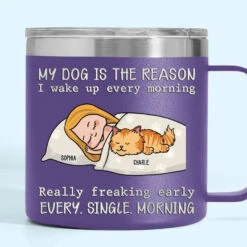 My Pets Are The Reason I Wake Up Every Morning - Dog & Cat Personalized Custom 14oz Stainless Steel Tumbler With Handle - Christmas Gift For Pet Owners, Pet Lovers 17 My Pets Are The Reason I Wake Up Every Morning - Dog & Cat Personalized Custom 14oz Stainless Steel Tumbler With Handle - Christmas Gift For Pet Owners, Pet Lovers -Pawfect House Store 673ebe8b19e7e