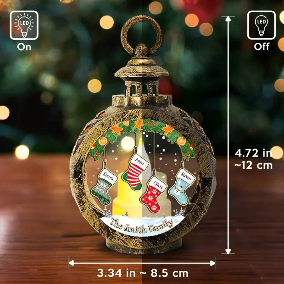 Christmas Cookies Pretty Much Sum Up My Family - Family Personalized Custom Candlelight Lantern Ornament - Christmas Gift For Family Members 5 Christmas Cookies Pretty Much Sum Up My Family - Family Personalized Custom Candlelight Lantern Ornament - Christmas Gift For Family Members - Image 5