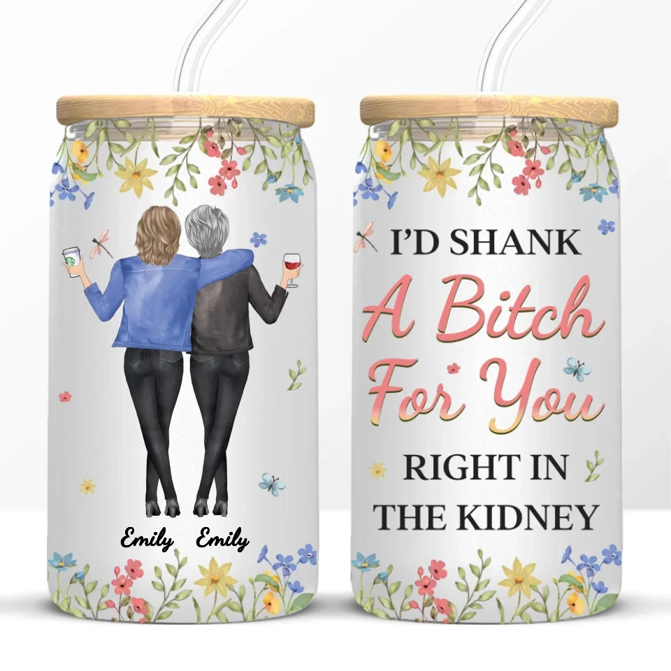 Partners In Crime And Everything Fine - Bestie Personalized Custom Glass Cup, Iced Coffee Cup - Christmas Gift For Best Friends, BFF, Sisters 6 Partners In Crime And Everything Fine - Bestie Personalized Custom Glass Cup, Iced Coffee Cup - Christmas Gift For Best Friends, BFF, Sisters - Image 6