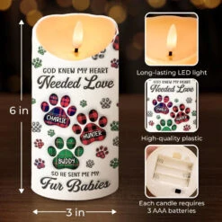 I Ask God For A True Friend - Dog & Cat Personalized Custom 3D Inflated Effect Printed LED Candle - Christmas Gift For Pet Owners, Pet Lovers -Pawfect House Store 674058158ceb1