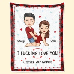 Every Day Is The Best Day When I'm With You - Couple Personalized Custom Blanket - Christmas Gift For Husband Wife, Anniversary