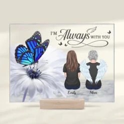Love Leaves A Memory No One Can Steal - Memorial Personalized Custom Rectangle Shaped Acrylic Plaque - Sympathy Gift For Family Members