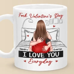 I Love You Everyday - Couple Personalized Custom Mug - Valentine Gift For Husband Wife, Anniversary
