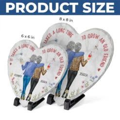 Good Drinks, Better Company - Bestie Personalized Custom Heart Shaped Stone With Stand - Christmas Gift For Best Friends, BFF, Sisters 9 Good Drinks, Better Company - Bestie Personalized Custom Heart Shaped Stone With Stand - Christmas Gift For Best Friends, BFF, Sisters -Pawfect House Store 67454cf7cdb60