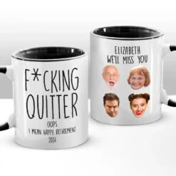 Custom Photo I Mean Happy Retirement - Coworker Personalized Custom Accent Mug - Christmas Gift, Appreciation, Retirement Gift For Coworkers, Work Friends, Colleagues