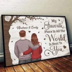 One Love, One Heart, One Destiny - Couple Personalized Custom Horizontal Poster - Christmas Gift For Husband Wife, Anniversary -Pawfect House Store 6746e55236e65