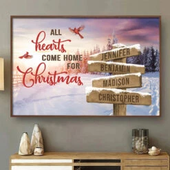 All Hearts Come Home For Christmas - Family Personalized Custom Horizontal Poster - Christmas Gift For Family Members 8 All Hearts Come Home For Christmas - Family Personalized Custom Horizontal Poster - Christmas Gift For Family Members -Pawfect House Store 67470175ed4cf