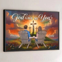 Favorite Person, Favorite Place - Couple Personalized Custom Horizontal Poster - Gift For Husband Wife, Anniversary