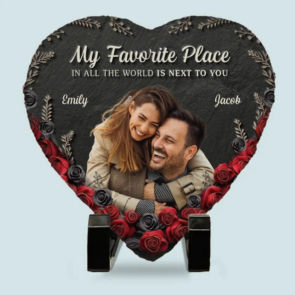 Custom Photo You Are, And Always Have Been, My Dream - Couple Personalized Custom Heart Shaped Stone With Stand - Christmas Gift For Husband Wife, Anniversary, First Christmas 2 Custom Photo You Are, And Always Have Been, My Dream - Couple Personalized Custom Heart Shaped Stone With Stand - Christmas Gift For Husband Wife, Anniversary, First Christmas - Image 2