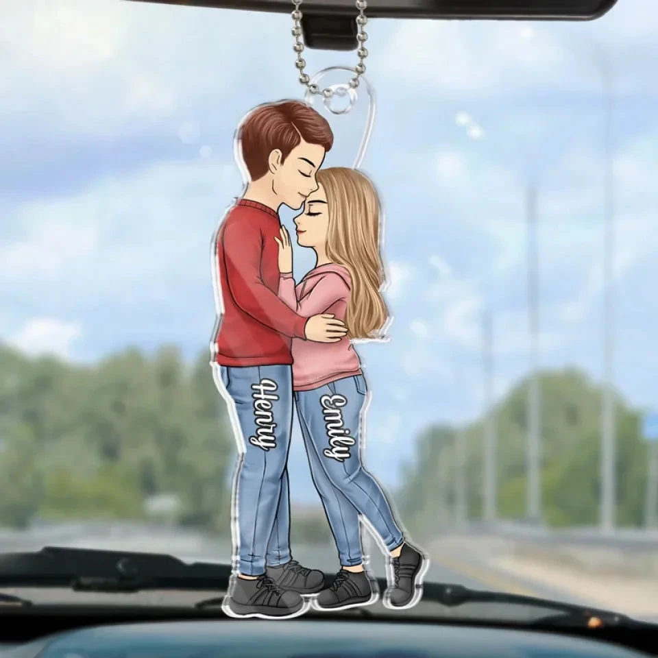 Love Is A Journey Best Traveled Together - Couple Personalized Custom Car Ornament - Acrylic Custom Shaped - Gift For Husband Wife, Anniversary 1 Love Is A Journey Best Traveled Together - Couple Personalized Custom Car Ornament - Acrylic Custom Shaped - Gift For Husband Wife, Anniversary