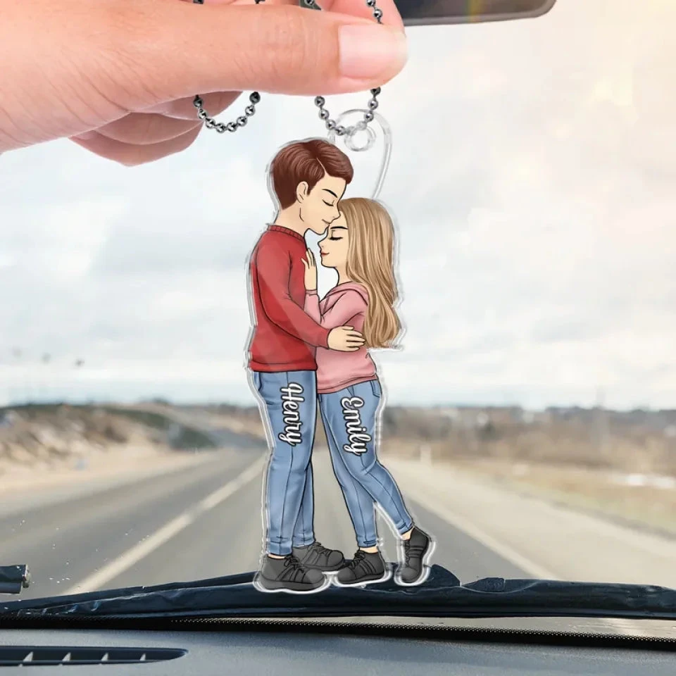Love Is A Journey Best Traveled Together - Couple Personalized Custom Car Ornament - Acrylic Custom Shaped - Gift For Husband Wife, Anniversary 4 Love Is A Journey Best Traveled Together - Couple Personalized Custom Car Ornament - Acrylic Custom Shaped - Gift For Husband Wife, Anniversary - Image 4