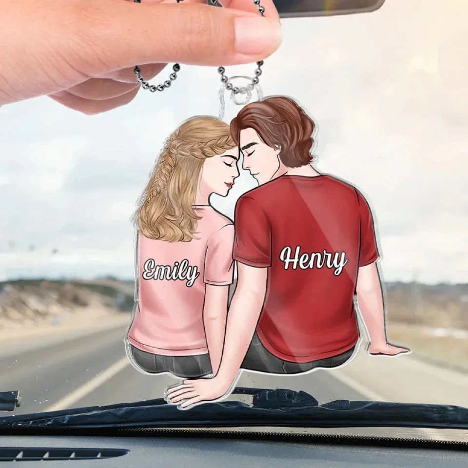 Together Is A Beautiful Place To Be - Couple Personalized Custom Car Ornament - Acrylic Custom Shaped - Gift For Husband Wife, Anniversary 4 Together Is A Beautiful Place To Be - Couple Personalized Custom Car Ornament - Acrylic Custom Shaped - Gift For Husband Wife, Anniversary - Image 4