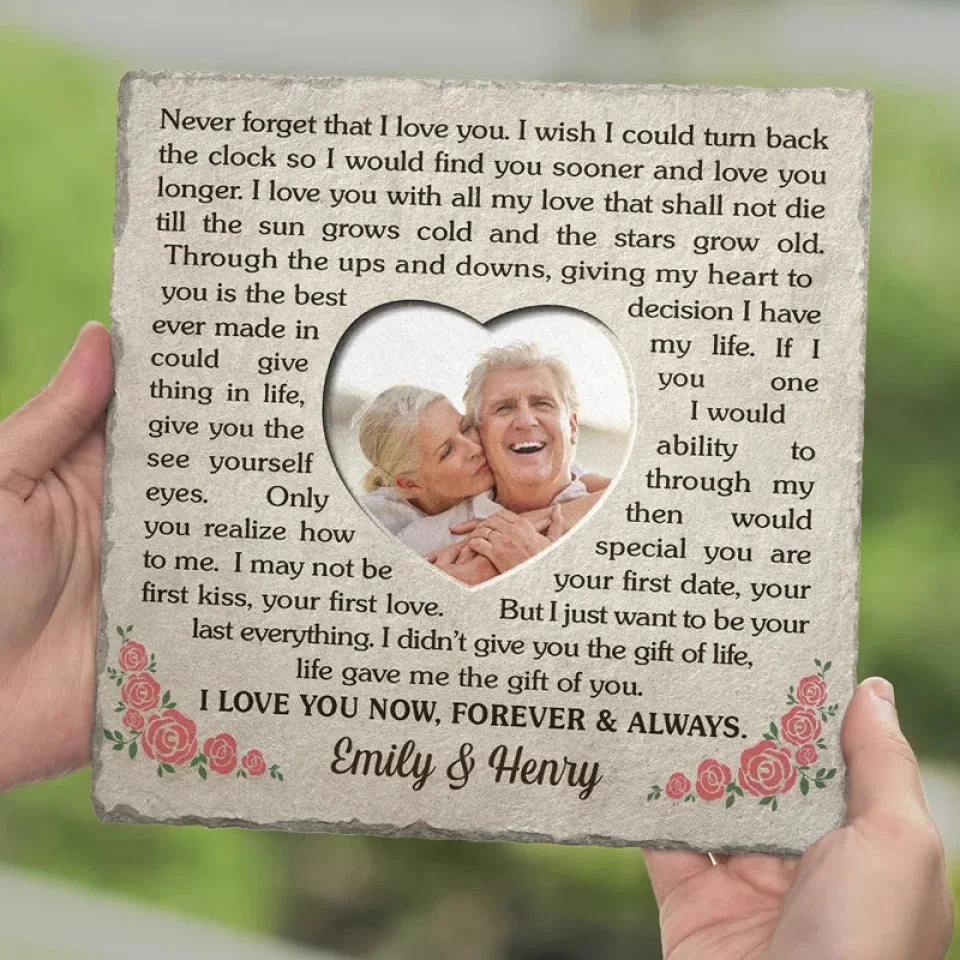 Custom Photo In All The World, There Is No Love For You Like Mine - Couple Personalized Custom Square Shaped Stone With Stand - Christmas Gift For Husband Wife, Anniversary 4 Custom Photo In All The World, There Is No Love For You Like Mine - Couple Personalized Custom Square Shaped Stone With Stand - Christmas Gift For Husband Wife, Anniversary - Image 4