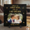 Custom Photo I Love You Today, Tomorrow, Forever - Couple Personalized Custom Square Shaped Stone With Stand - Christmas Gift For Husband Wife, Anniversary
