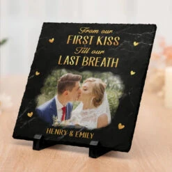Custom Photo I Love You Today, Tomorrow, Forever - Couple Personalized Custom Square Shaped Stone With Stand - Christmas Gift For Husband Wife, Anniversary -Pawfect House Store 674ab8e5c79c3
