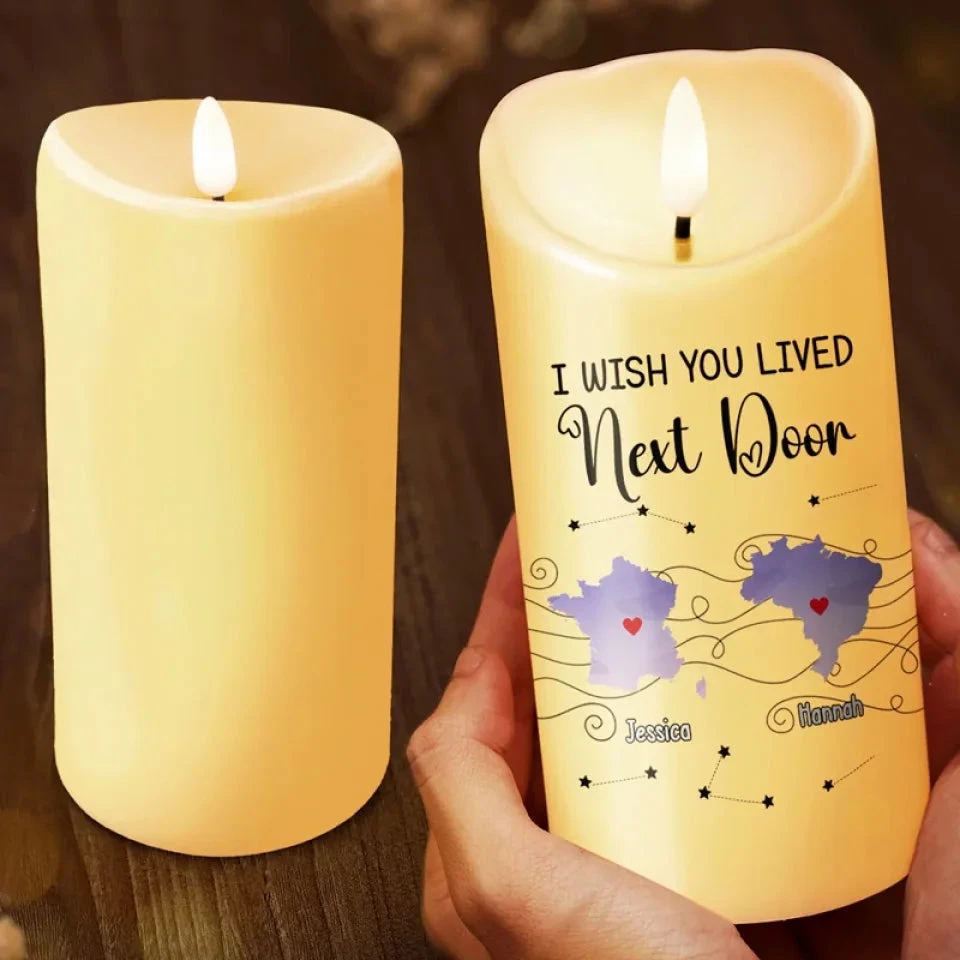 Far Apart, But Always Connected - Bestie Personalized Custom LED Candle - Christmas Gift For Best Friends, BFF, Sisters 3 Far Apart, But Always Connected - Bestie Personalized Custom LED Candle - Christmas Gift For Best Friends, BFF, Sisters - Image 3