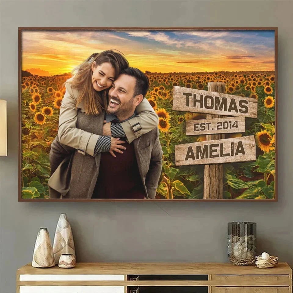 Custom Photo I Love You Like Sunflower Loves The Sun - Couple Personalized Custom Horizontal Poster - Gift For Husband Wife, Anniversary 3 Custom Photo I Love You Like Sunflower Loves The Sun - Couple Personalized Custom Horizontal Poster - Gift For Husband Wife, Anniversary - Image 3