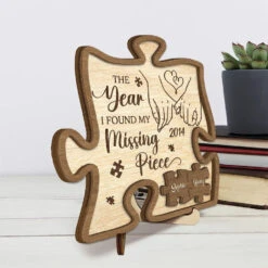 When I Met You I Found My Missing Piece - Couple Personalized Custom 2-Layered Wooden Plaque With Stand - Gift For Husband Wife, Anniversary 9 When I Met You I Found My Missing Piece - Couple Personalized Custom 2-Layered Wooden Plaque With Stand - Gift For Husband Wife, Anniversary -Pawfect House Store 674fd9767669a