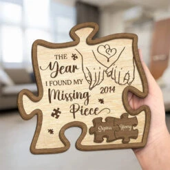 When I Met You I Found My Missing Piece - Couple Personalized Custom 2-Layered Wooden Plaque With Stand - Gift For Husband Wife, Anniversary 10 When I Met You I Found My Missing Piece - Couple Personalized Custom 2-Layered Wooden Plaque With Stand - Gift For Husband Wife, Anniversary -Pawfect House Store 674fd9805eed8