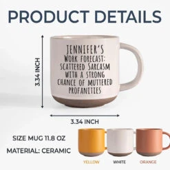 Scattered Sarcasm, Endless Entertainment - Coworker Personalized Custom Printed Pottery Mug - Gift For Coworkers, Work Friends, Colleagues 13 Scattered Sarcasm, Endless Entertainment - Coworker Personalized Custom Printed Pottery Mug - Gift For Coworkers, Work Friends, Colleagues -Pawfect House Store 674fe013515f5