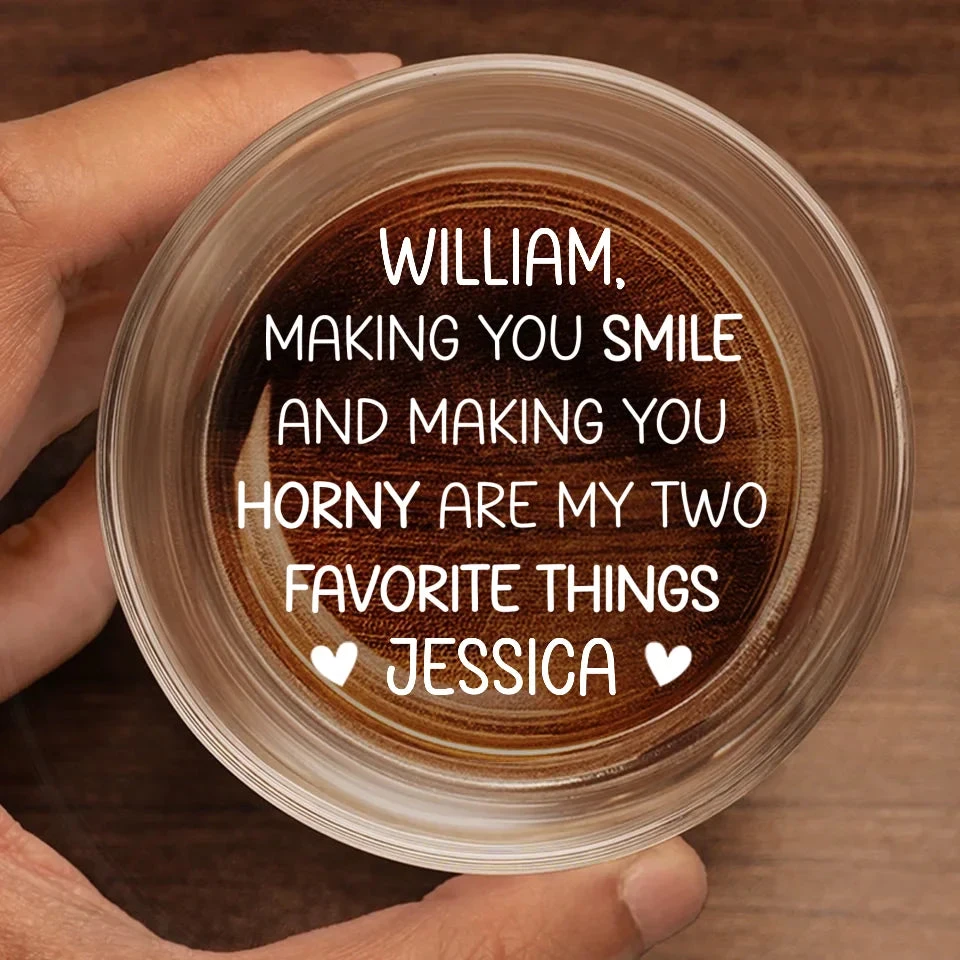 Our Love Story Is My Favorite Tale - Couple Personalized Custom Whiskey Glass - Gift For Husband Wife, Anniversary 2 Our Love Story Is My Favorite Tale - Couple Personalized Custom Whiskey Glass - Gift For Husband Wife, Anniversary - Image 2