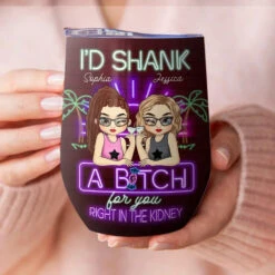 Your Vibe Attracts Your Tribe - Bestie Personalized Custom Wine Tumbler - Christmas Gift For Best Friends, BFF, Sisters