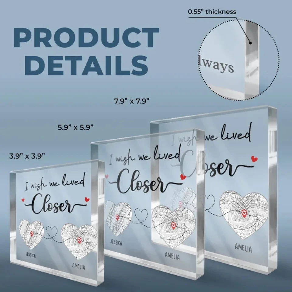 Location Map No Friendship Is An Accident - Bestie Personalized Custom Map Square Shaped Acrylic Plaque - Map Art, Gift For Best Friends, BFF, Sisters, Long Distance Relationship 4 Location Map No Friendship Is An Accident - Bestie Personalized Custom Map Square Shaped Acrylic Plaque - Map Art, Gift For Best Friends, BFF, Sisters, Long Distance Relationship - Image 4