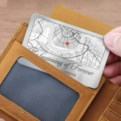 Location Map You Are The Map To My Heart - Couple Personalized Custom Map Aluminum Wallet Card - Map Art, Christmas Gift For Husband Wife, Anniversary 6 Location Map You Are The Map To My Heart - Couple Personalized Custom Map Aluminum Wallet Card - Map Art, Christmas Gift For Husband Wife, Anniversary -Pawfect House Store 67553fbb486c1