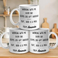 Working With Me Every Day - Coworker Personalized Custom Mug - Christmas Gift, Gift For Coworkers, Work Friends, Colleagues -Pawfect House Store 67565513da942