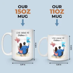 Love Knows No Distance - Couple Personalized Custom Mug - Gift For Husband Wife, Anniversary, Long Distance Relationship 9 Love Knows No Distance - Couple Personalized Custom Mug - Gift For Husband Wife, Anniversary, Long Distance Relationship -Pawfect House Store 6756632d748b3