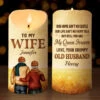 Love Is You And Me, Always - Couple Personalized Custom LED Candle - Christmas Gift For Husband Wife, Anniversary