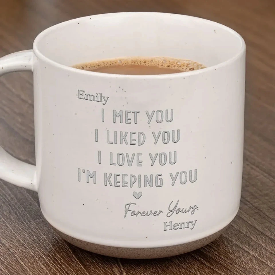 My Heart Has Chosen You - Couple Personalized Custom Pottery Mug - Gift For Husband Wife, Anniversary 1 My Heart Has Chosen You - Couple Personalized Custom Pottery Mug - Gift For Husband Wife, Anniversary