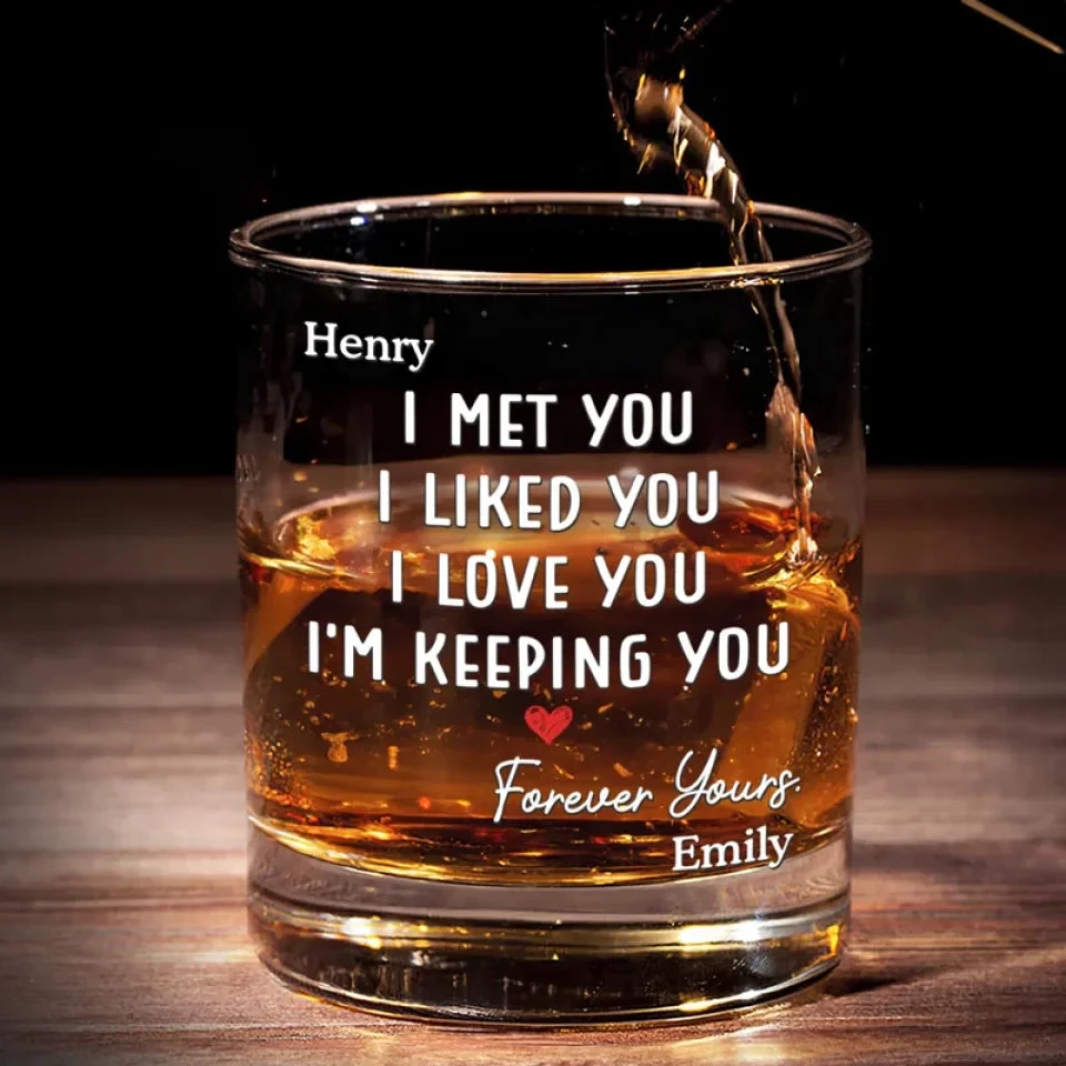 I Knew I Belonged To You - Couple Personalized Custom Whiskey Glass - Gift For Husband Wife, Anniversary 1 I Knew I Belonged To You - Couple Personalized Custom Whiskey Glass - Gift For Husband Wife, Anniversary