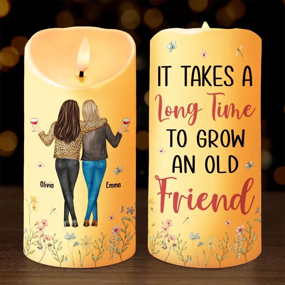 Friendship Goals Achieved - Bestie Personalized Custom LED Candle - Christmas Gift For Best Friends, BFF, Sisters 1 Friendship Goals Achieved - Bestie Personalized Custom LED Candle - Christmas Gift For Best Friends, BFF, Sisters