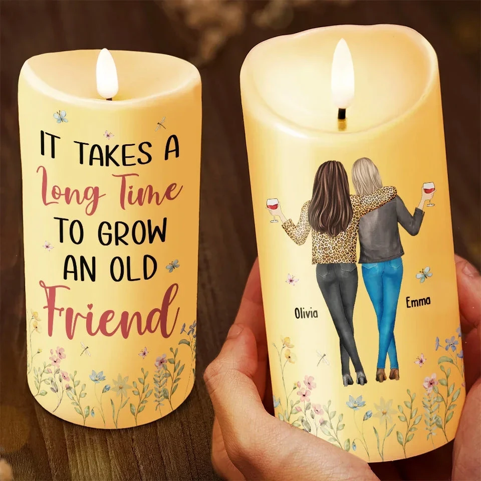 Friendship Goals Achieved - Bestie Personalized Custom LED Candle - Christmas Gift For Best Friends, BFF, Sisters 3 Friendship Goals Achieved - Bestie Personalized Custom LED Candle - Christmas Gift For Best Friends, BFF, Sisters - Image 3