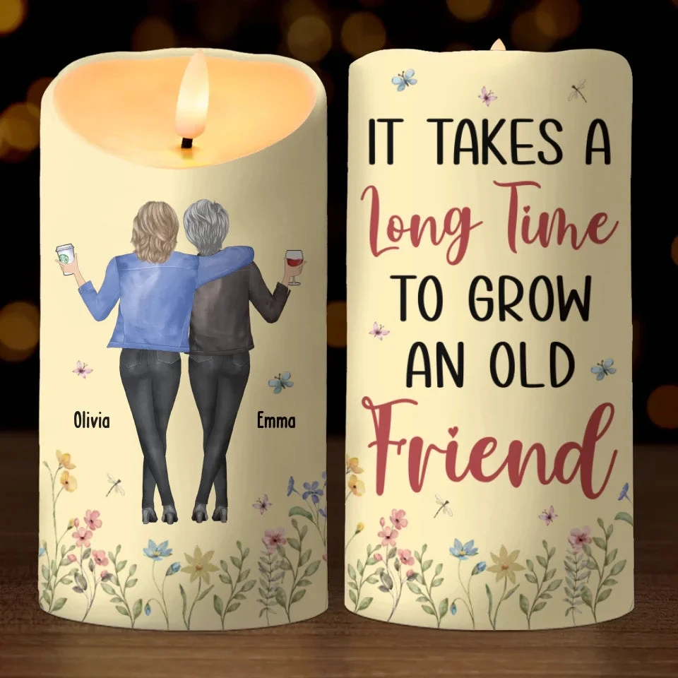 Friendship Goals Achieved - Bestie Personalized Custom LED Candle - Christmas Gift For Best Friends, BFF, Sisters 2 Friendship Goals Achieved - Bestie Personalized Custom LED Candle - Christmas Gift For Best Friends, BFF, Sisters - Image 2